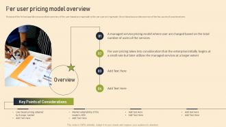 Managed Services Pricing And Growth Strategy Per User Pricing Model Overview