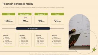 Managed Services Pricing And Growth Strategy Pricing In Tier Based Model Ppt Ideas Visual Aids