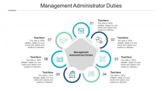 Management administrator duties ppt powerpoint presentation information cpb