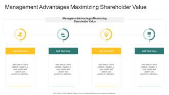 Management Advantages Maximizing Shareholder Value In Powerpoint And Google Slides Cpb