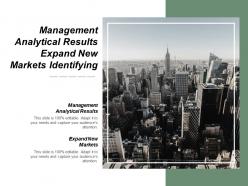 Management analytical results expand new markets identifying stakeholders cpb