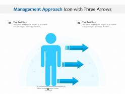 Management approach icon with three arrows