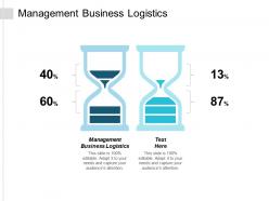 Management business logistics ppt powerpoint presentation gallery grid cpb