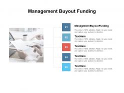 Management buyout funding ppt powerpoint presentation infographic cpb