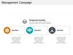 Management campaign ppt powerpoint presentation gallery deck cpb