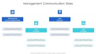 Management Communication Styles In Powerpoint And Google Slides Cpb