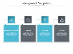 Management complaints ppt powerpoint presentation infographic template background images cpb