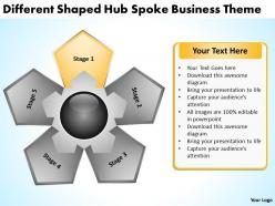 Management consultant business different shaped hub spoke theme powerpoint slides 0523