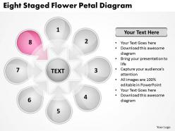 Management consultant business eight staged flower petal diagram powerpoint slides 0523