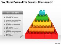 Management consultant business toy blocks pyramid for development powerpoint templates 0527