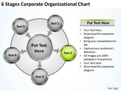 Management consultants 6 stages corporate organizational chart powerpoint slides 0523