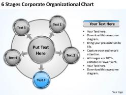 Management consultants 6 stages corporate organizational chart powerpoint slides 0523