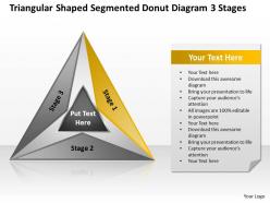 Management consultants donut diagram 3 stages powerpoint templates ppt backgrounds for slides 3 stages 0530