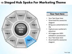Management consultants spoke for marketing theme powerpoint templates ppt backgrounds slides 0523