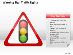 Management consultants warning sign traffic lights powerpoint slides 0527
