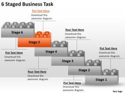 Management consulting 6 staged business task powerpoint templates ppt backgrounds for slides