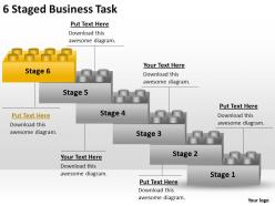 Management consulting 6 staged business task powerpoint templates ppt backgrounds for slides