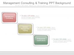 Management Consulting And Training Ppt Background