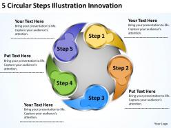 Management Consulting Business 5 Circular Steps Illustration Innovation Powerpoint Templates 0523