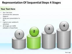 Management consulting business steps 4 stages powerpoint templates ppt backgrounds for slides 0530