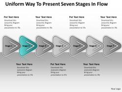 Management consulting business uniform way to present seven stages flow powerpoint templates 0522