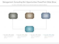 Management consulting exit opportunities powerpoint slide show