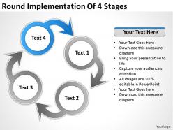 Management consulting implementation of 4 stages powerpoint templates ppt backgrounds for slides 0523