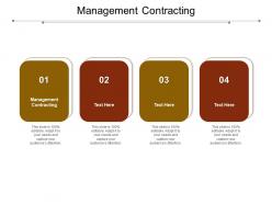 Management contracting ppt powerpoint presentation slides model cpb