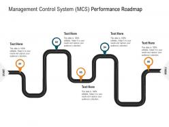 Management control system mcs performance roadmap ppt slides