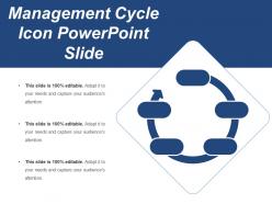 Management cycle icon powerpoint slide