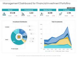 Management dashboard for financial investment portofino