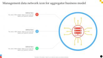 Management Data Network Icon For Aggregator Business Model