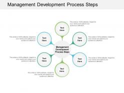 Management development process steps ppt powerpoint presentation icon cpb