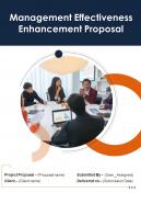Management Effectiveness Enhancement Proposal Example Document Report Doc Pdf Ppt