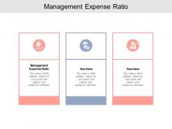 Management expense ratio ppt powerpoint presentation infographics infographic template cpb