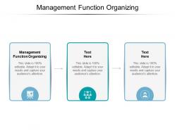 Management function organizing ppt powerpoint presentation icon model cpb