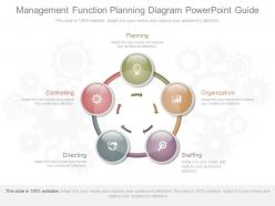 Management function planning diagram powerpoint guide