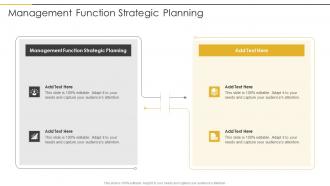 Management Function Strategic Planning In Powerpoint And Google Slides Cpb