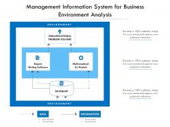 Management information system for business environment analysis