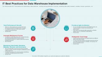 Management Information System It Best Practices For Data Warehouse Implementation