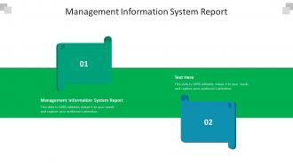 Management information system report ppt powerpoint presentation infographics cpb