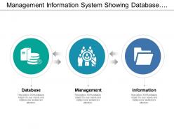 Management Information System Showing Database And Information