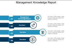 Management knowledge report ppt powerpoint presentation icon portfolio cpb