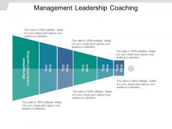 Management leadership coaching ppt powerpoint presentation summary slides cpb