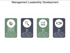 Management leadership development ppt powerpoint presentation slides backgrounds cpb