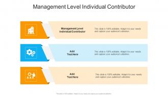 Management Level Individual Contributor In Powerpoint And Google Slides Cpb