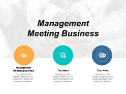Management meeting business ppt powerpoint presentation styles grid cpb