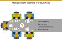 Management meeting for business powerpoint slide design templates