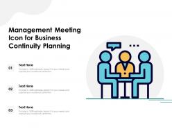 Management meeting icon for business continuity planning