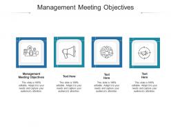 Management meeting objectives ppt powerpoint presentation inspiration guidelines cpb